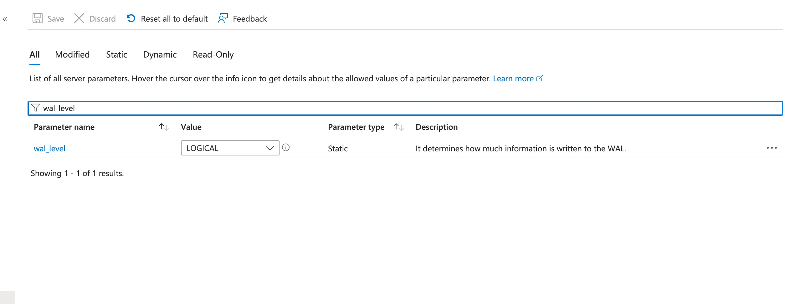 azure-server-parameters