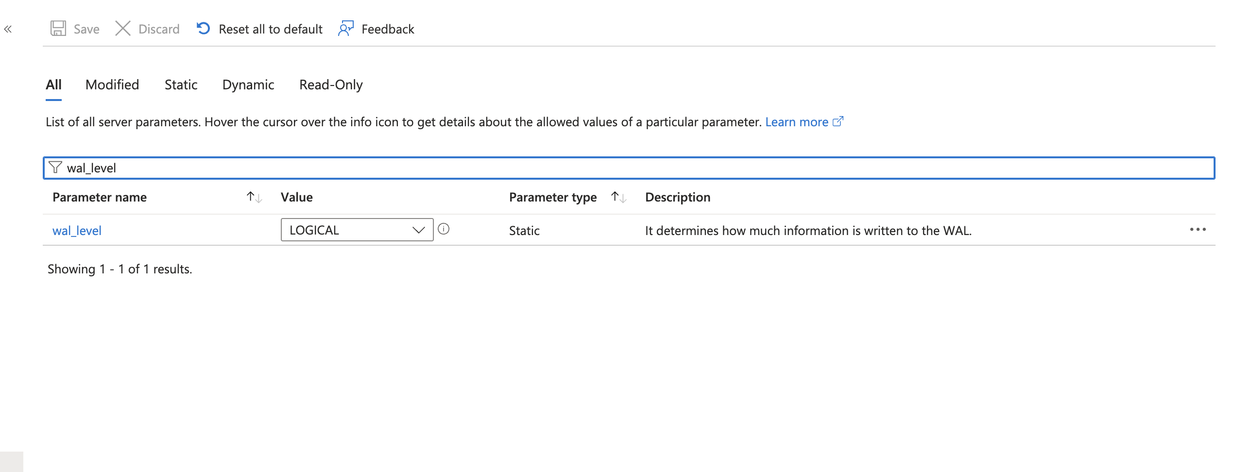 azure-server-parameters