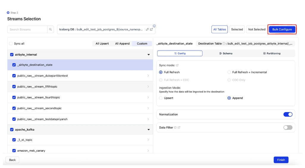 Bulk Configuration Button