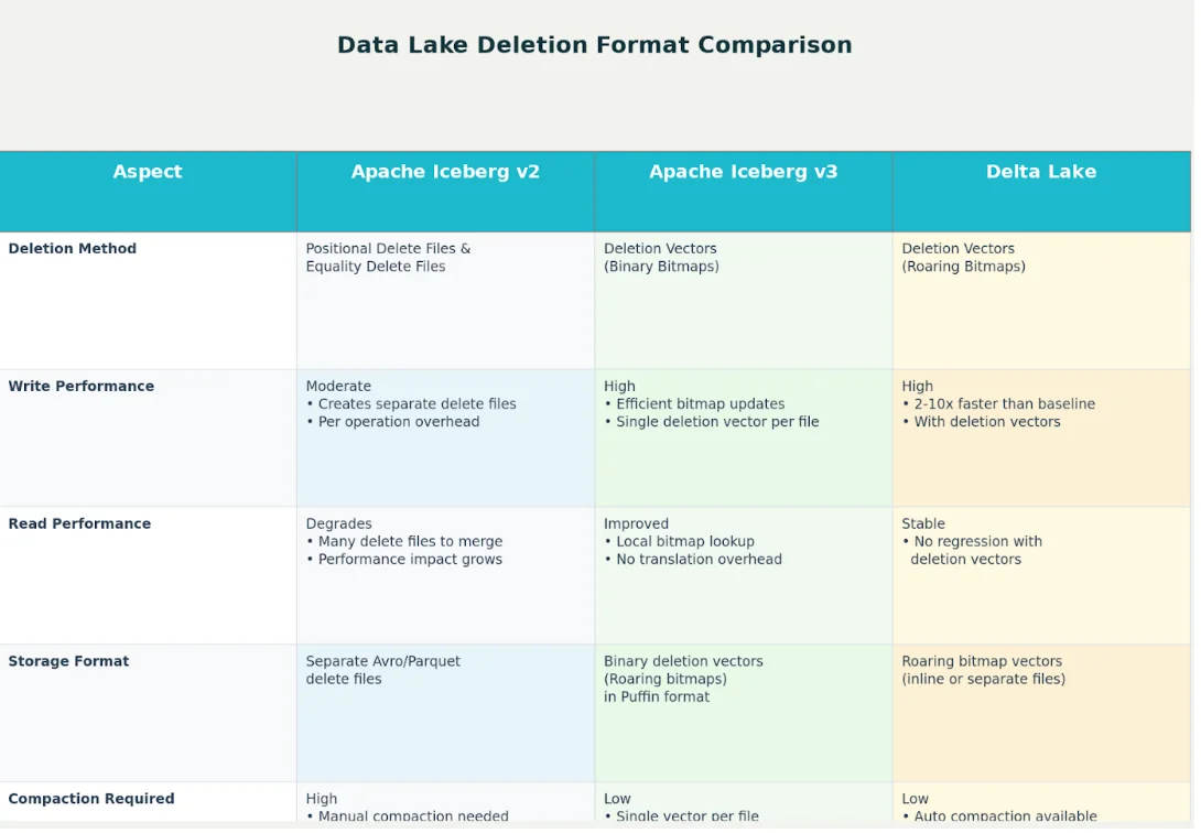 Comparison of Deletion Formats