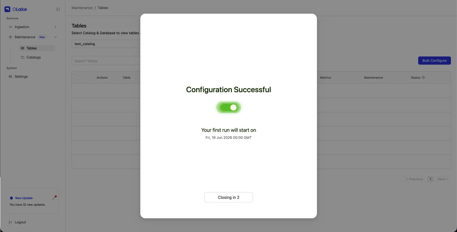 Save successful