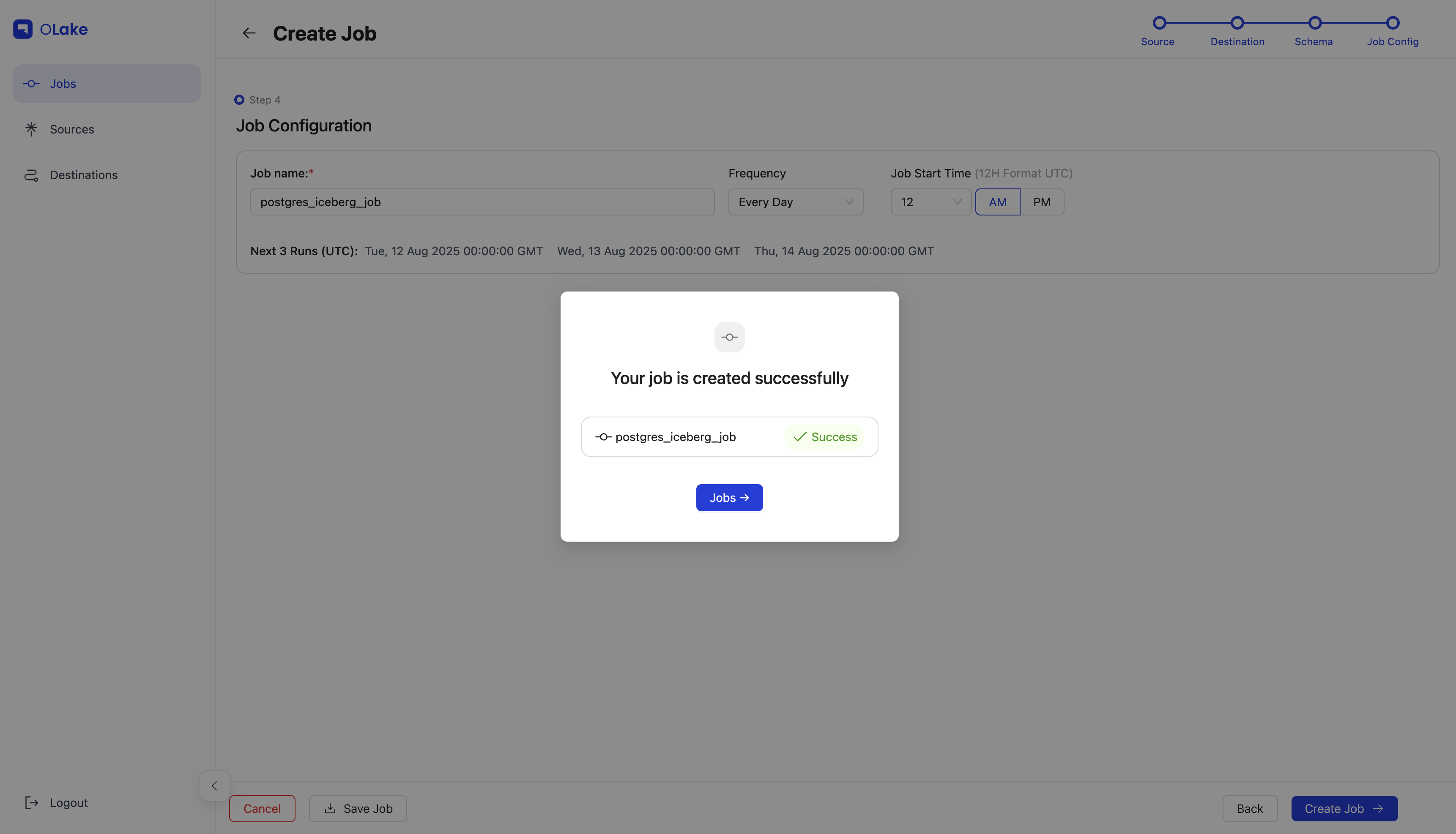 Job created