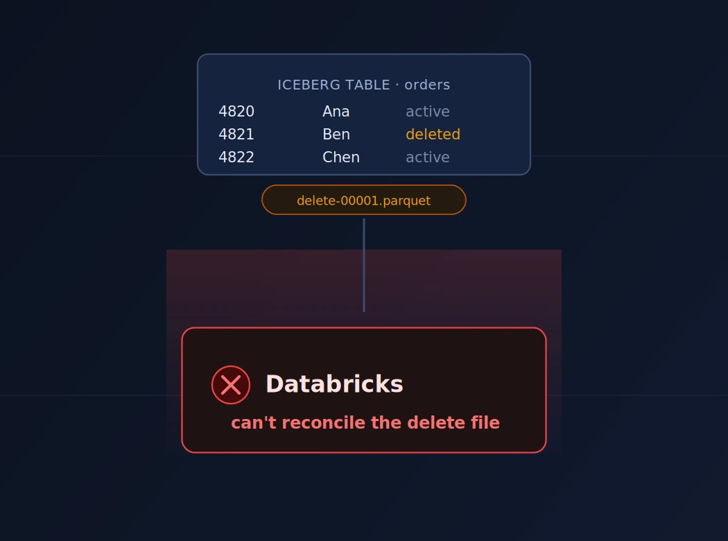Why Datarbciks does not handle the table correctly