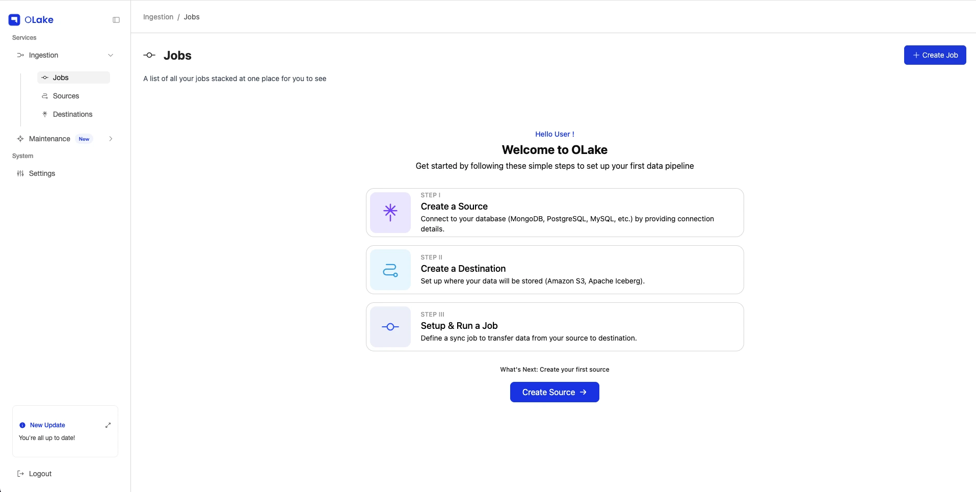 After login