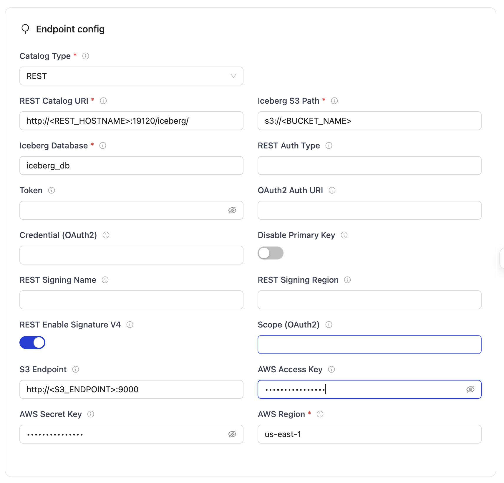 Nessie UI Configuration