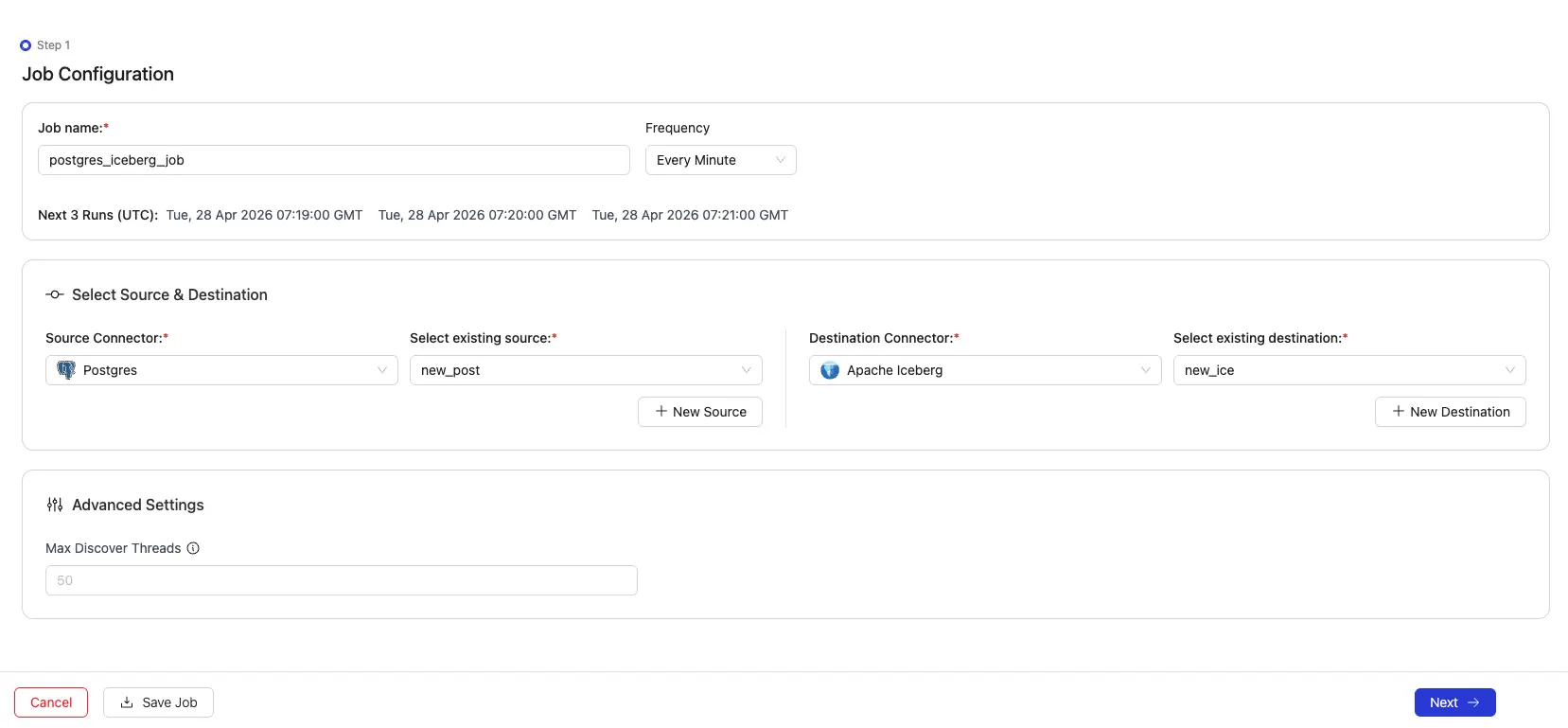 Olake Job Configuration