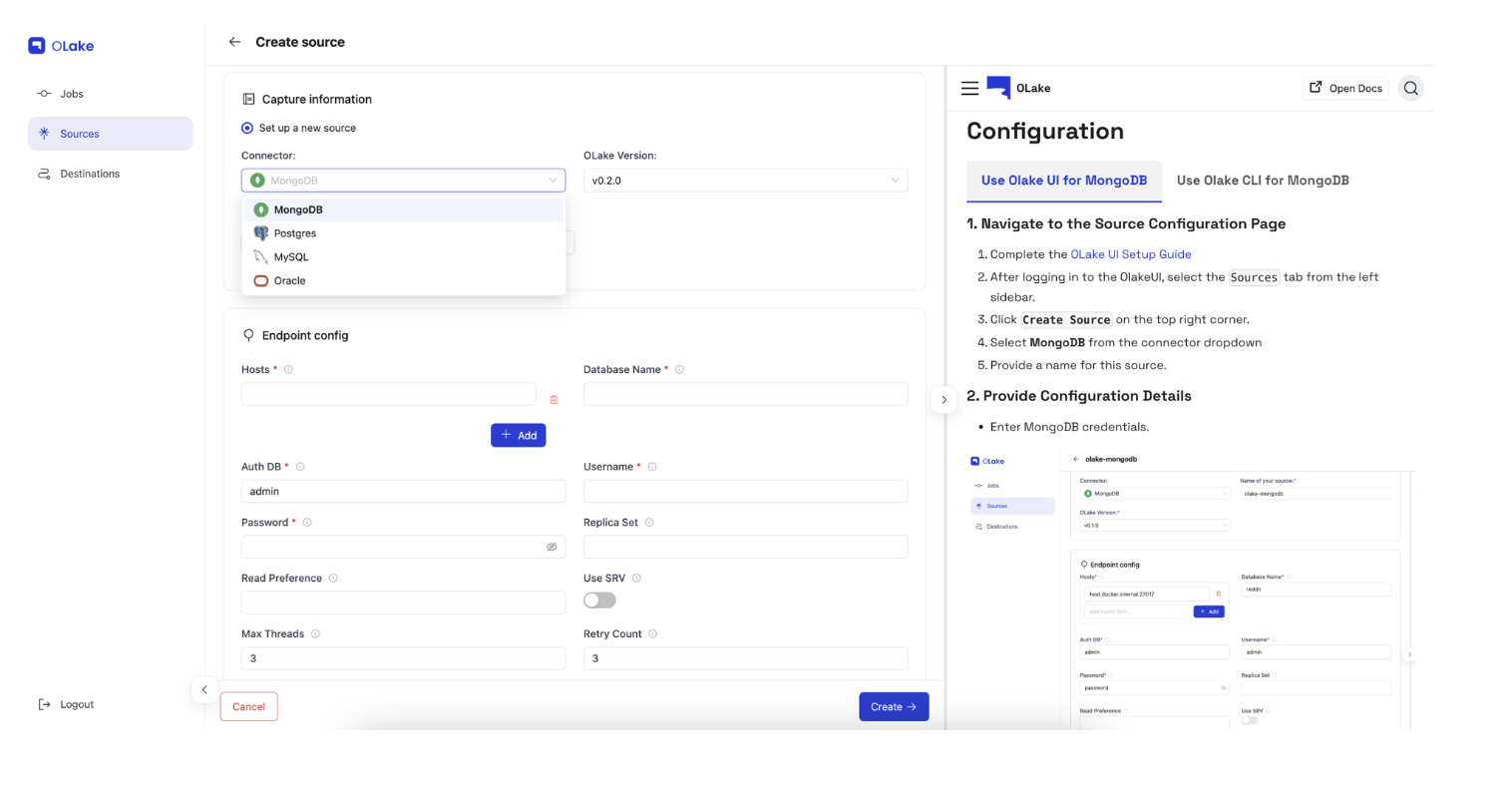 MongoDB Source Configuration