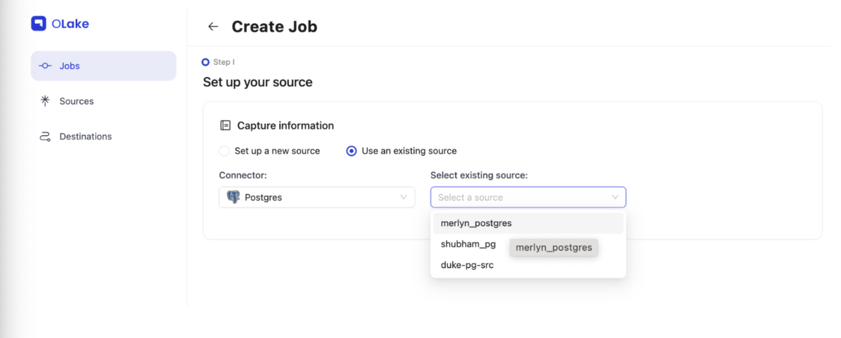 Job Configuration Interface