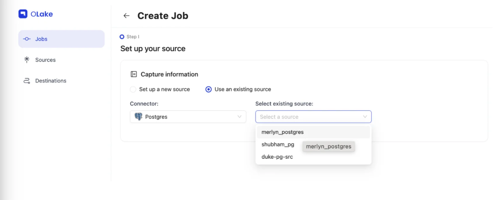 Job Configuration Interface