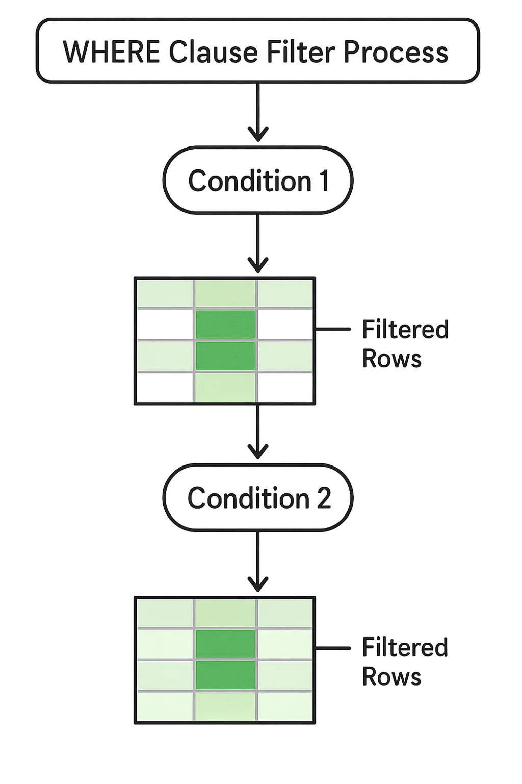 WHERE Clause Filter Process