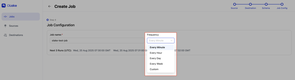 Olake Partition output