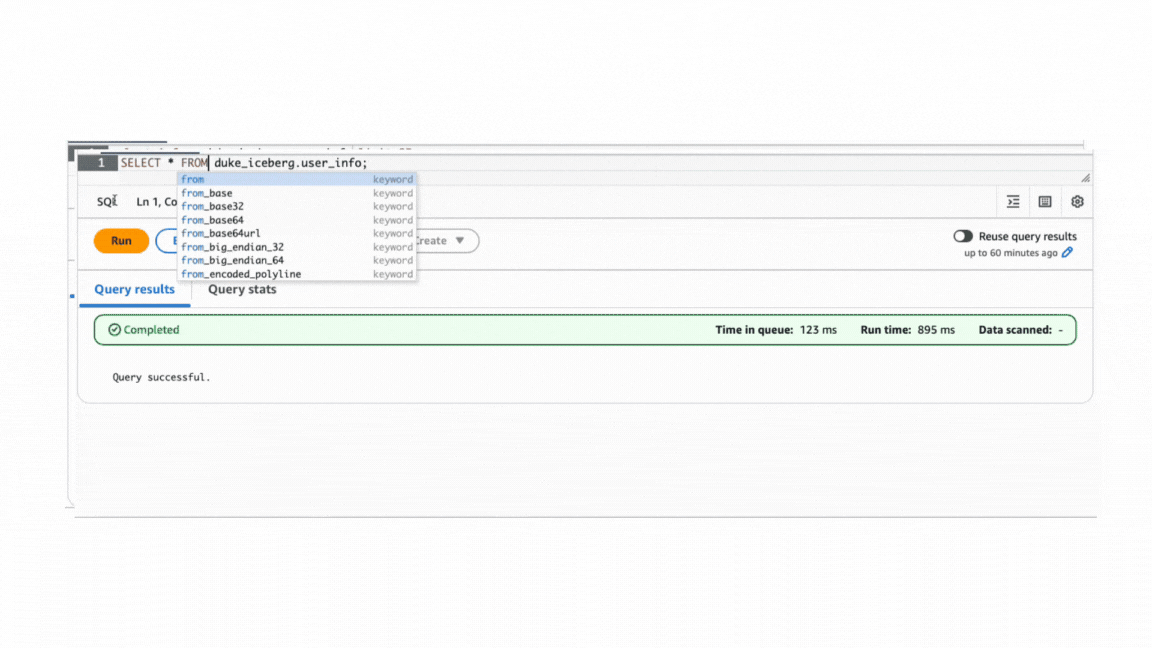 Olake Partition output